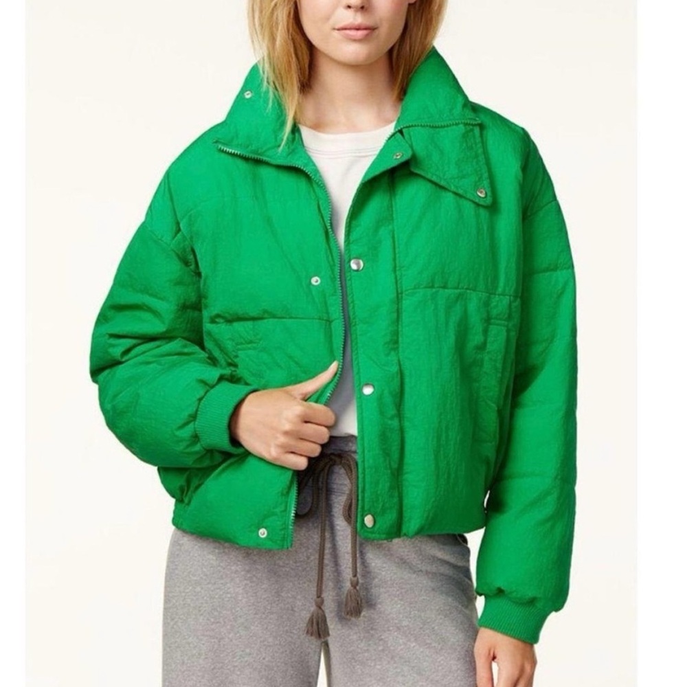 FREE PEOPLE green puffer jacket